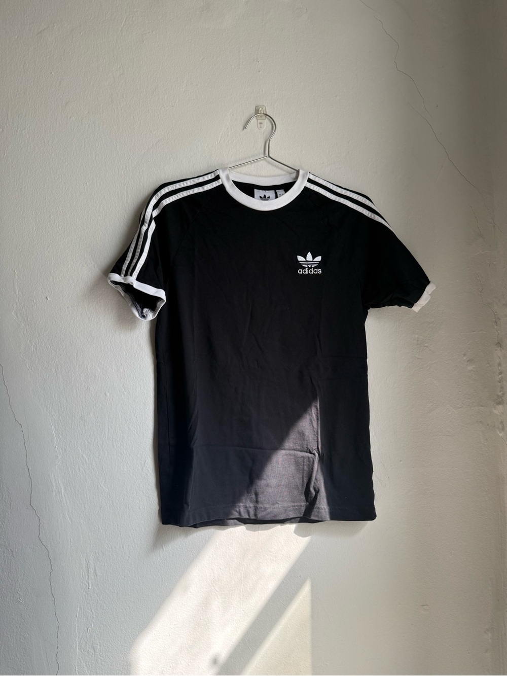 Adidas Originals Black & White Trefoil Ringer Tee